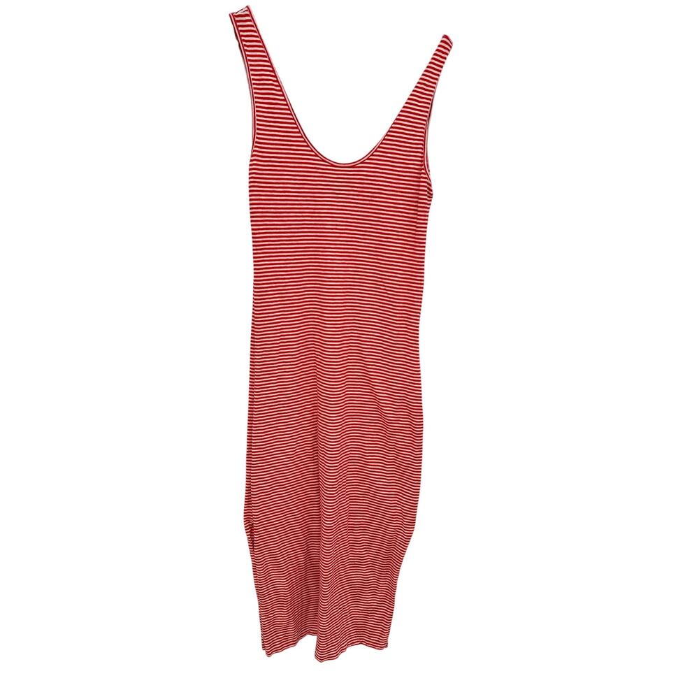 J. CREW Red 100% Cotton Striped Midi Dress L2760 // S